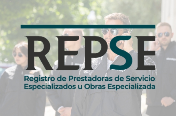 Registro REPSE obligatorio para empresas de seguridad privada que brindan servicios especializados conforme a la legislación mexicana.
